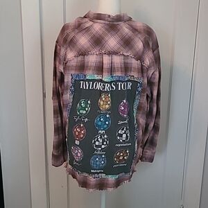 Handmade Vintage Upcycled Kantha & Flannel Shacket - TAYLOR ERAS TOUR